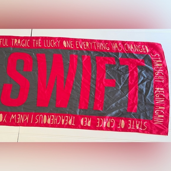 Taylor Swift Red Era Scarf Flag Banner - Picture 2 of 4